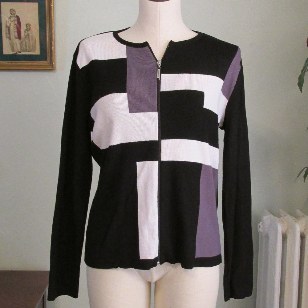 Warm Parkhurst Block Patterned Cardigan